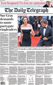 The Daily Telegraph () Newspaper Front Page for 20 May 2022