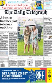 The Daily Telegraph () Newspaper Front Page for 20 June 2019