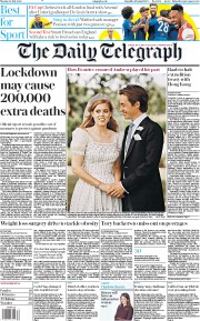 The Daily Telegraph () Newspaper Front Page for 20 July 2020