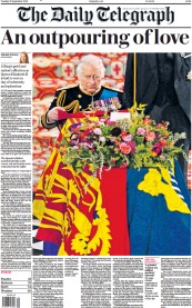 The Daily Telegraph () Newspaper Front Page for 20 September 2022