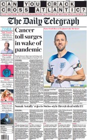 The Daily Telegraph () Newspaper Front Page for 21 November 2022