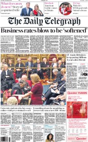 The Daily Telegraph () Newspaper Front Page for 21 February 2017