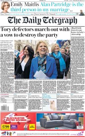 The Daily Telegraph () Newspaper Front Page for 21 February 2019