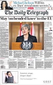 The Daily Telegraph () Newspaper Front Page for 21 March 2019