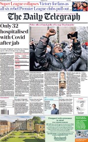 The Daily Telegraph () Newspaper Front Page for 21 April 2021