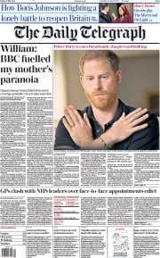 The Daily Telegraph () Newspaper Front Page for 21 May 2021