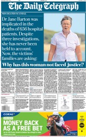 The Daily Telegraph () Newspaper Front Page for 21 June 2018