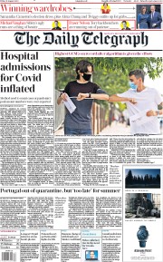 The Daily Telegraph () Newspaper Front Page for 21 August 2020