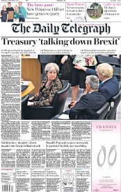 The Daily Telegraph () Newspaper Front Page for 21 September 2017