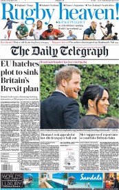 The Daily Telegraph () Newspaper Front Page for 21 September 2019