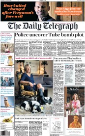 The Daily Telegraph () Newspaper Front Page for 22 October 2016