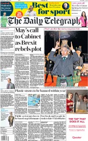The Daily Telegraph () Newspaper Front Page for 22 October 2018