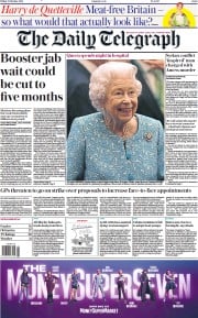 The Daily Telegraph () Newspaper Front Page for 22 October 2021