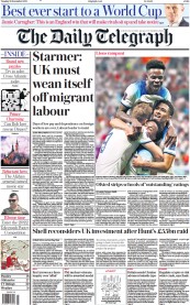 The Daily Telegraph () Newspaper Front Page for 22 November 2022