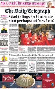 The Daily Telegraph () Newspaper Front Page for 22 December 2021