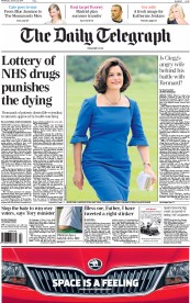 The Daily Telegraph () Newspaper Front Page for 22 January 2014