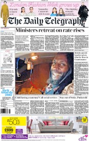 The Daily Telegraph () Newspaper Front Page for 22 February 2017