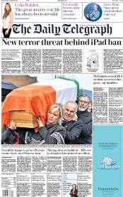 The Daily Telegraph () Newspaper Front Page for 22 March 2017