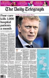 The Daily Telegraph () Newspaper Front Page for 22 April 2014