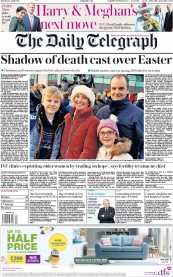 The Daily Telegraph () Newspaper Front Page for 22 April 2019