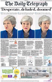 The Daily Telegraph () Newspaper Front Page for 22 May 2019