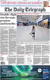 The Daily Telegraph () Newspaper Front Page for 22 June 2022