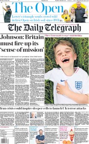 The Daily Telegraph () Newspaper Front Page for 22 July 2019