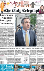 The Daily Telegraph () Newspaper Front Page for 22 August 2018