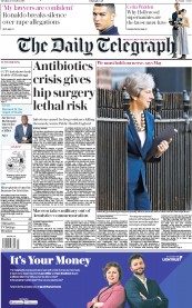 The Daily Telegraph () Newspaper Front Page for 23 October 2018