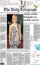 The Daily Telegraph () Newspaper Front Page for 23 November 2015