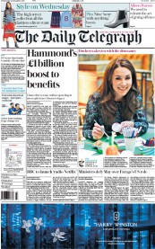 The Daily Telegraph () Newspaper Front Page for 23 November 2016