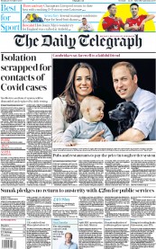 The Daily Telegraph () Newspaper Front Page for 23 November 2020