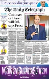 The Daily Telegraph () Newspaper Front Page for 23 November 2021