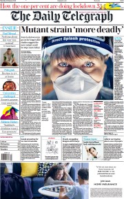 The Daily Telegraph () Newspaper Front Page for 23 January 2021