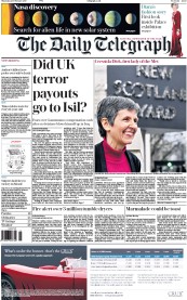The Daily Telegraph () Newspaper Front Page for 23 February 2017