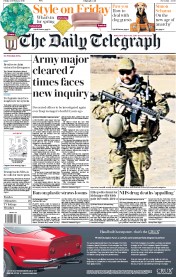The Daily Telegraph () Newspaper Front Page for 23 February 2018