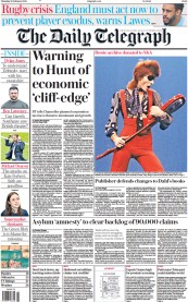 The Daily Telegraph () Newspaper Front Page for 23 February 2023