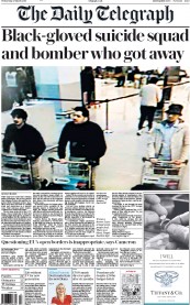 The Daily Telegraph () Newspaper Front Page for 23 March 2016