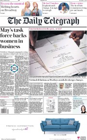 The Daily Telegraph () Newspaper Front Page for 23 March 2018
