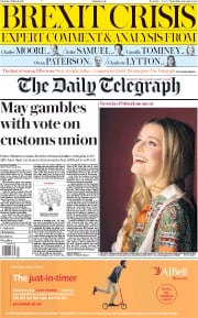 The Daily Telegraph () Newspaper Front Page for 23 March 2019