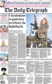 The Daily Telegraph () Newspaper Front Page for 23 March 2022