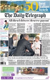 The Daily Telegraph () Newspaper Front Page for 23 April 2016