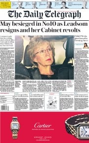 The Daily Telegraph () Newspaper Front Page for 23 May 2019