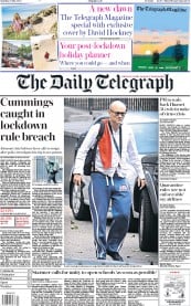The Daily Telegraph () Newspaper Front Page for 23 May 2020