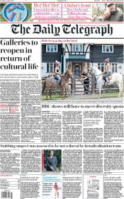 The Daily Telegraph () Newspaper Front Page for 23 June 2020