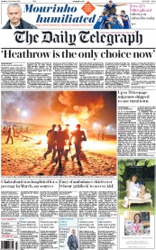 The Daily Telegraph () Newspaper Front Page for 24 October 2016