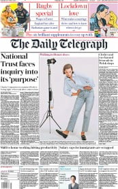 The Daily Telegraph () Newspaper Front Page for 24 October 2020