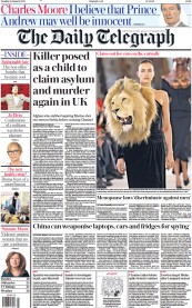 The Daily Telegraph () Newspaper Front Page for 24 January 2023