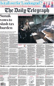 The Daily Telegraph () Newspaper Front Page for 24 February 2022