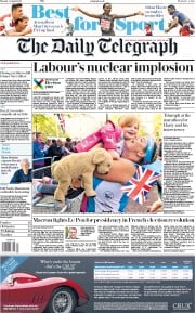 The Daily Telegraph () Newspaper Front Page for 24 April 2017